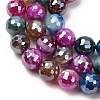 Electroplated Natural Agate Beads Strands G-B191-A07-10mm-11-3