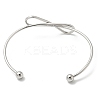 Non-Tarnish 304 Stainless Steel Cuff Bangles BJEW-K238-14P-3