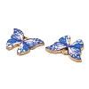 Light Gold Tone Alloy Enamel Pendants ENAM-M059-05KCG-03-2