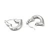 Non-Tarnish 304 Stainless Steel Heart Hoop Earrings for Women EJEW-A076-05P-2