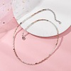 2MM Natural & Synthetic Mixed Gemstone Gradient Color Faceted Round Beaded Necklaces for Women NJEW-JN05865-01-1