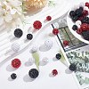 90Pcs 9 Style Resin Rhinestone Graduated Beads RESI-AR0001-41-4