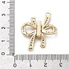 Brass Clear Cubic Zirconia Fold Over Clasps LS-KK-M306-03G-3