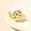 Brass Cuff Rings for Women RJEW-Q008-08G-4