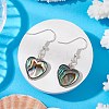 Abalone Shell/Paua Shell Dangle Earrings EJEW-JE06208-1