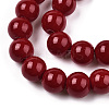 Opaque Solid Color Glass Beads Strands LS-GLAA-T032-P8mm-05-2