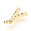 Brass Micro Pave Cubic Zirconia Charms ZIRC-O037-01G-3
