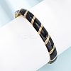 304 Stainless Steel Enamel Bangles for Women LS-BJEW-H637-01G-1