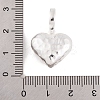 925 Sterling Silver Love Heart Pendants STER-P058-01C-S-3