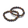 Natural Tiger Eye Bead Stretch Bracelets BJEW-K212-C-005-1