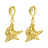 Rack Plating Shell Shape & Starfish Brass Stud Earrings EJEW-I313-16G-1