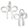 2Pcs 925 Sterling Silver Bowknot Charms STER-BBC0007-89-1
