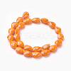 Opaque Solid Color Glass Beads Strands GLAA-E405-02A-C-2