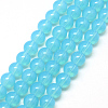 Baking Paint Glass Beads Strands X-DGLA-Q023-6mm-DB19-1