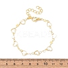 Brass Link Chain Bracelets for Women BJEW-C140-11G-5