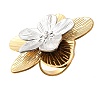 Flower 304 Stainless Steel Finger Rings LS-RJEW-G339-02GP-2