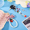 2Pc Strawberry Imitation Pearl and Acrylic Pendant Decorations HJEW-TA0001-38-6