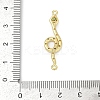Brass Clear & Green Cubic Zirconia Snake Connector Charms KK-D317-149G-3