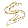 304 Stainless Steel Double Layer Necklaces NJEW-P311-01B-G-1