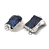 Raw Rough Natural Dyed Quartz Crystal Links Connector Charms G-K189-04S-04-2