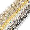 Electroplate Rondelle Glass Beads Strands EGLA-A036-09A-M-1