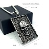 Vintage Punk 304 Stainless Stee Skull Medal Pendant Necklaces for Men TO1001-6