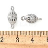 Brass Micro Pave Cubic Zirconia Connector Charms KK-U056-25P-3