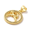 Zodiac Theme Brass Micro Pave Cubic Zirconia Pendants KK-M273-05L-G-2