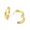 Rack Plating Brass Hinged Textured Hoop Earrings for Women EJEW-E270-21G-2