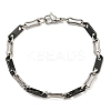 Two Tone 304 Stainless Steel Oval Link Chain Bracelet BJEW-B078-41BP-1