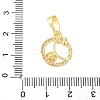 Brass Micro Pave Cubic Zirconia Pendants KK-D357-04A-G-3