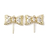 Brass with Clear Cubic Zirconia Stud Earring Findings KK-G491-56G-1
