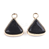 Synthetic Black Stone Pendants G-S344-10A-2