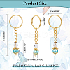 2 Sets Baptism Beaded Glass Pearl Angel Keychain KEYC-PH0001-74-2