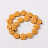 Lentil Dyed Synthetic Lava Rock Beads Strands G-N0103-13-2