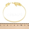 Marine Organism Brass Cuff Bangles for Women BJEW-D368-03J-G-5