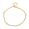 304 Stainless Steel Rope Chain Bracelets for Women BJEW-C094-04G-4