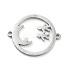 Non-Tarnish 304 Stainless Steel Hollow Connector Charms STAS-P332-09P-1