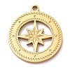 Ion Plating(IP) 304 Stainless Steel Pendants STAS-E199-05G-1