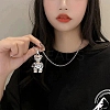 Alloy Bear Pendant Necklaces FS-WGADD22-02-3