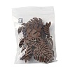 18Pcs 9 Styles Natural Walnut Wood Pendants WOOD-FS0001-48-6