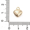 Three-Dimensional Heart Brass Pendants KK-V006-03G-03-4