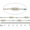 Brass Enamel Round Beaded Link Chain CHC-G022-07P-18-2