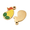 Vegetables 304 Stainless Steel Enamel Charms STAS-C137-02I-G-2