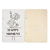 Printed Wooden 2-Ring Loose Leaf Binder Postcard Photo Album Cover DIY-XCP0003-83D-1