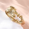 Brass Cuff Rings for Women Men RJEW-C118-03G-1
