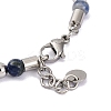 Natural Sodalite & Synthetic Magnetic Hematite Anchor Beaded Bracelet BJEW-P339-01P-08-3
