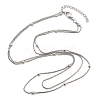 Brass Double Layer Necklaces NJEW-D302-52P-5
