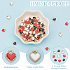 90Pcs 3 Colors  Alloy Enamel Charms ENAM-UN0001-06-5