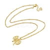 Brass Micro Pave Clear Cubic Zirconia Pendant Necklaces NJEW-M220-05C-G-2